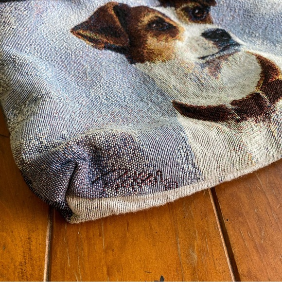 Linda Picken Tapestry Tote Bag w. Jack Russel Terrier Design Very Sweet Face - Picture 7 of 8